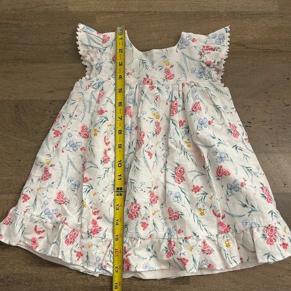 Janie and Jack Floral Ruffle Sleeve Dress Size 12-18M - Picture 7 of 7